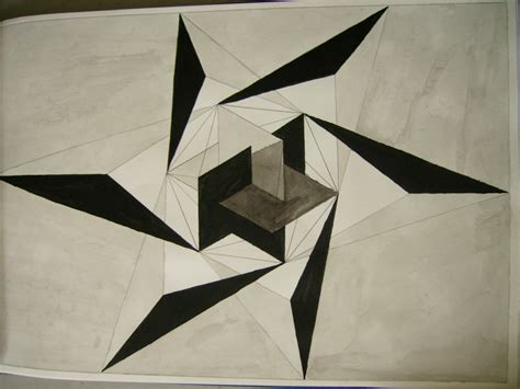Arkydibujo: Composición geométrica monocromática con tinta ...