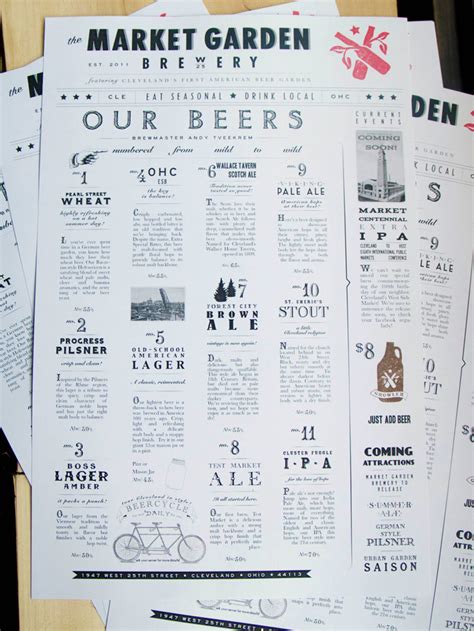 Art of the Menu: Market Garden Brewery