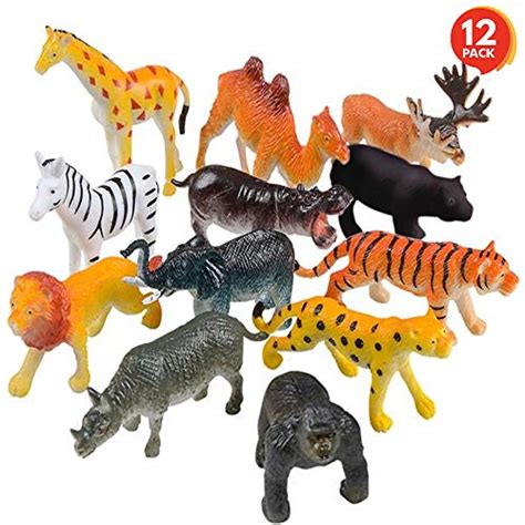 ArtCreativity Safari Animal Figurines Set for Kids   Pack of 12 ...