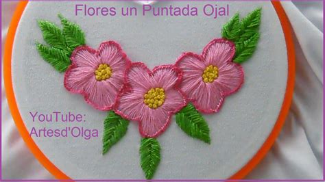 Artesd Olga: Flores en Puntada Ojal |Bordado a Mano