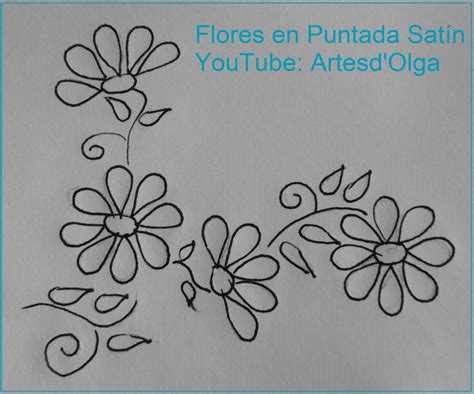 Artesd Olga: Flores en Puntada Satín | Bordado a Mano