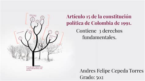 Artículo 15 de la constitución política de Colombia de ...