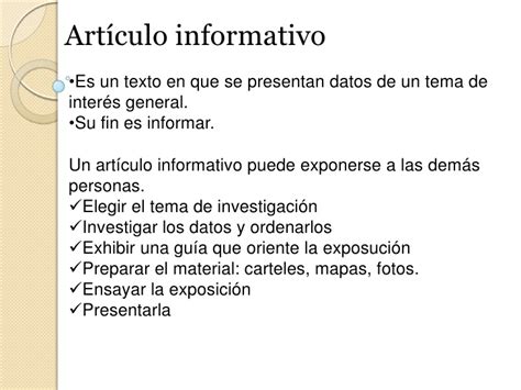 Artículo informativo