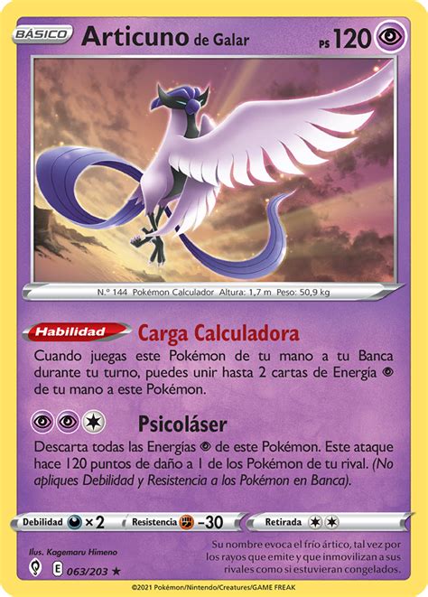 Articuno de Galar  Cielos Evolutivos TCG    WikiDex, la enciclopedia ...