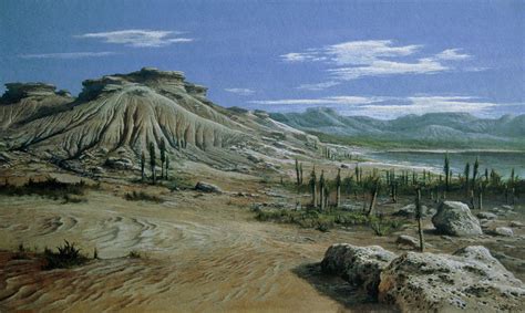 Artist s Impression Of Triassic Period Landscape ...