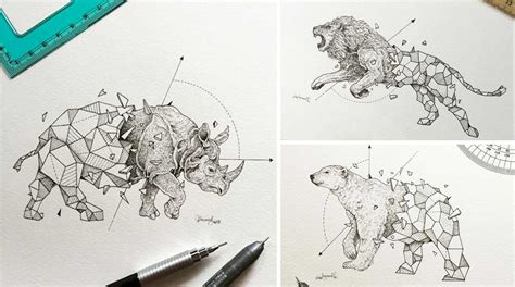 Artista crea increíbles dibujos en donde fusiona animales ...