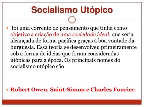 As teorias socialistas