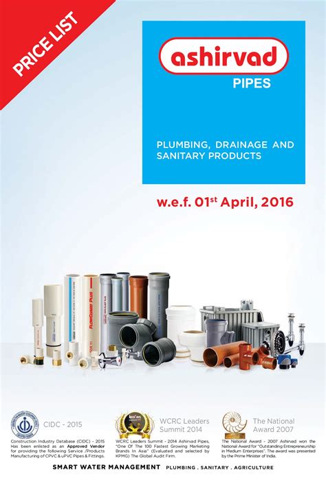 Ashirvad Pipes   CPVC and UPVC Pipe Product Catalogues