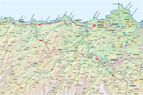 Asturias   mapa del principado