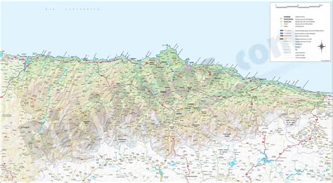 Asturias   mapa del principado