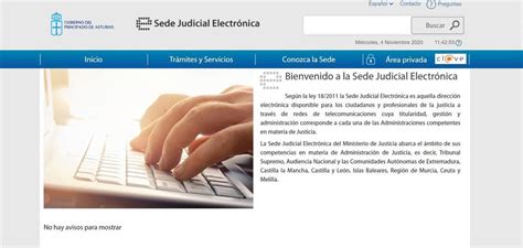 Asturias pone en marcha un portal web de la sede judicial electrónica