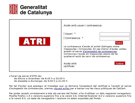 ATRI.GENCAT.CAT Portal Del Personal De La Generalitat De Catalunya
