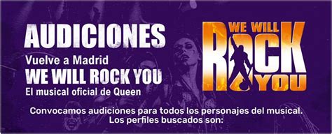 Audiciones para el musical ‘We Will Rock You’ de Queen en ...