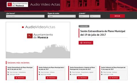 Audio Vídeo Actas   Ayuntamiento de Huesca | eCityclic