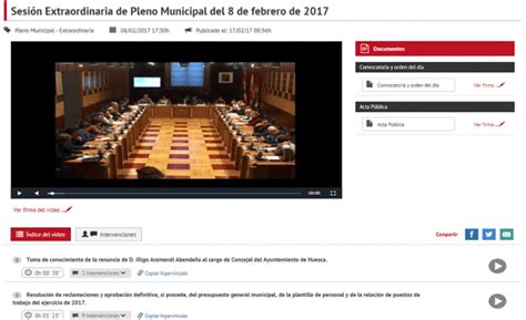Audio Vídeo Actas   Ayuntamiento de Huesca | eCityclic