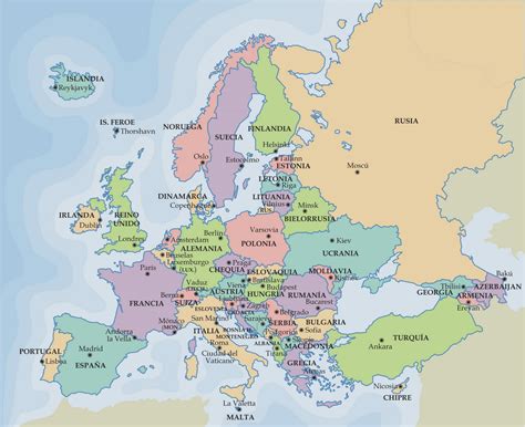 AULA 18: Europa: paises y capitales.