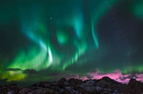 Auroras boreales fotografiadas sobre Grindavík, Islandia ...