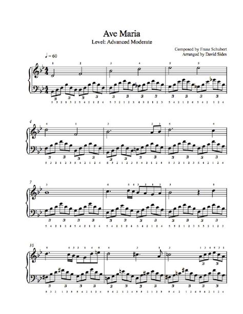Ave Maria by Franz Schubert Piano Sheet Music | Advanced ...