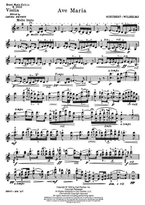 Ave Maria Sheet Music By Franz Schubert  SKU: CF.B2433 ...