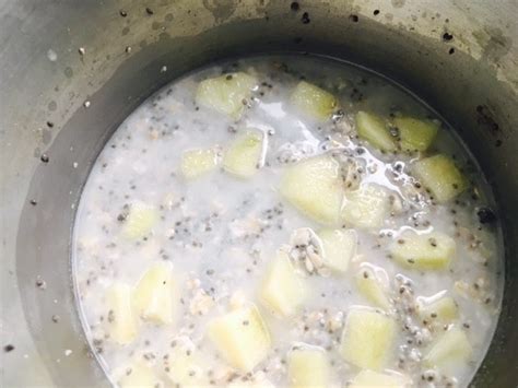 Avena con chía y manzana   LA ESPÁTULA VERDE