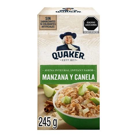Avena integral Quaker instant manzana y canela 245 g | Walmart