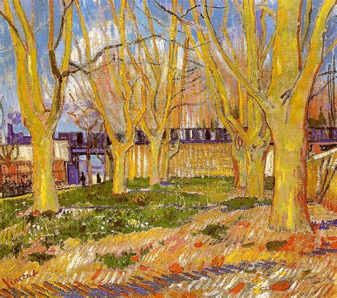 Avenue of Plane Trees near Arles Station, 1888   Vincent ...