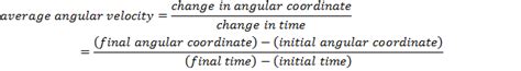 Average Angular Velocity Formula