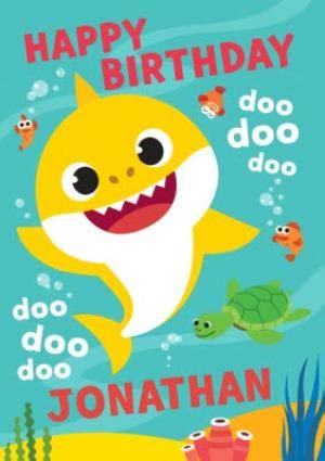 Baby Shark song kids Happy Birthday card | Moonpig