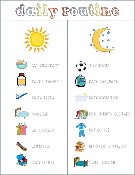 Back To School Prep | The Daily Routine Free Printable by ...