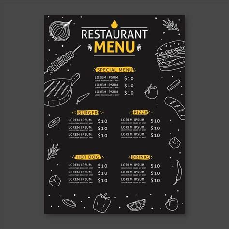 Baixe Design De Modelo De Menu De Restaurante gratuitamente in 2020 ...