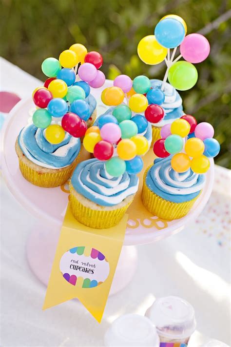 Balloon Cupcakes | Up Birthday Party Ideas | POPSUGAR ...