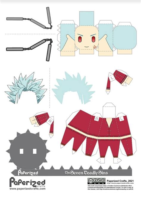 Ban nanatsu no taizai Papercraft en 2021 | Artesanías de anime, Arte de ...