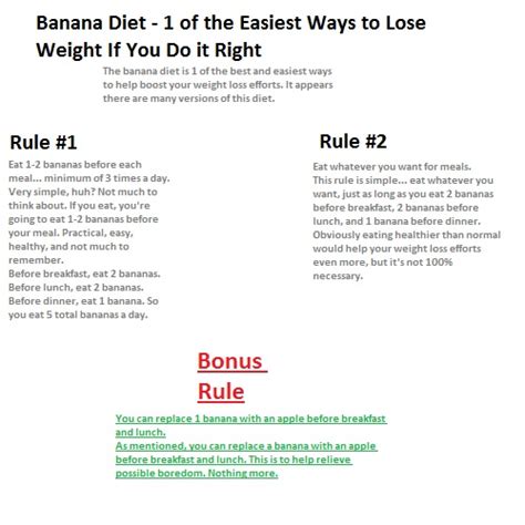 Banana Diet   1 of the Easiest Ways to Lose Weight If You ...
