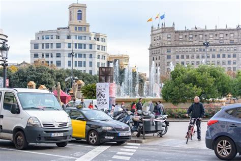 BAnco Central in Catalonia Square on December 18,2018 in Barcelona ...