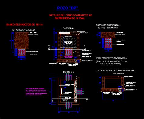 Banco de ductos electricos en AutoCAD | CAD  341.97 KB ...