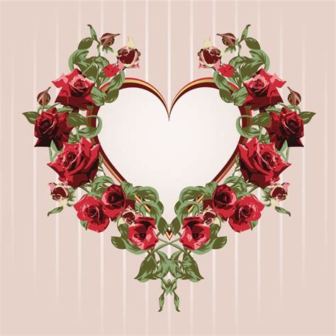 Banco de Imágenes Gratis: Corazón con rosas rojas para el Día del Amor ...