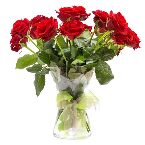 Banco de Imágenes Gratis: Ramo de rosas rojas en un florero de cristal ...