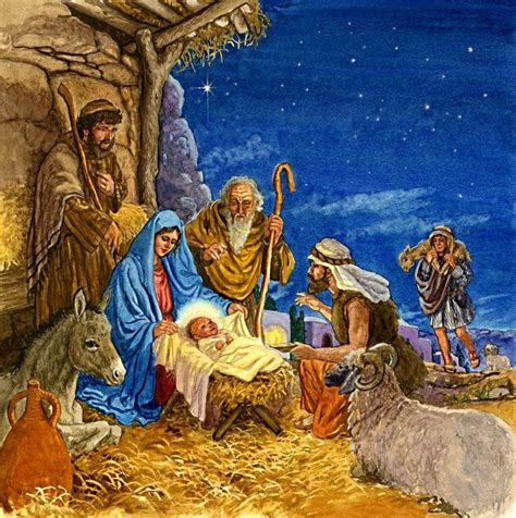 Banco de Imágenes: Nacimiento de Jesús   Representación con María y ...