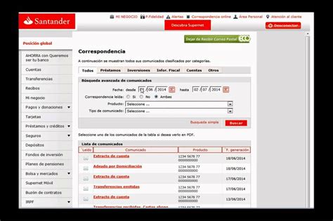 Banco Santander   Consulta tu correspondencia online   YouTube