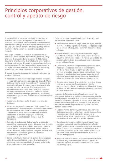 Banco Santander Informe de riesgos 2011