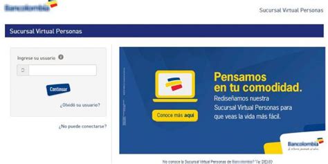 Bancolombia Personas Crear Usuario / Bancolombia Sucursal Virtual ...