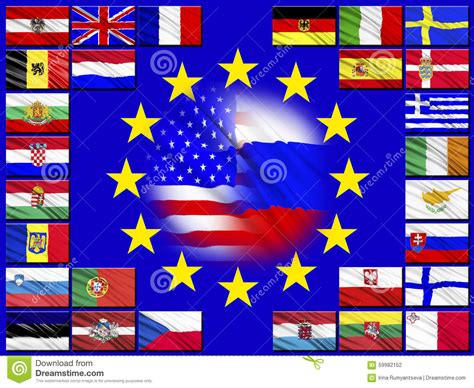 Bandiere Dei Paesi Che Appartengono All Unione Europea ...