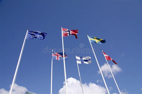 Bandiere Dei Paesi Europei Nordici Svezia, Norvegia ...