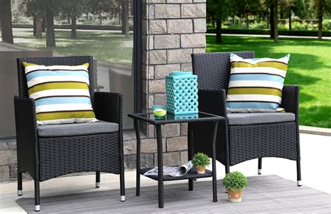 Baner Garden Outdoor Furniture Complete Patio Cushion PE Wicker Rattan ...