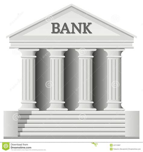 Bank Building Icon stock vector. Illustration of icon ...