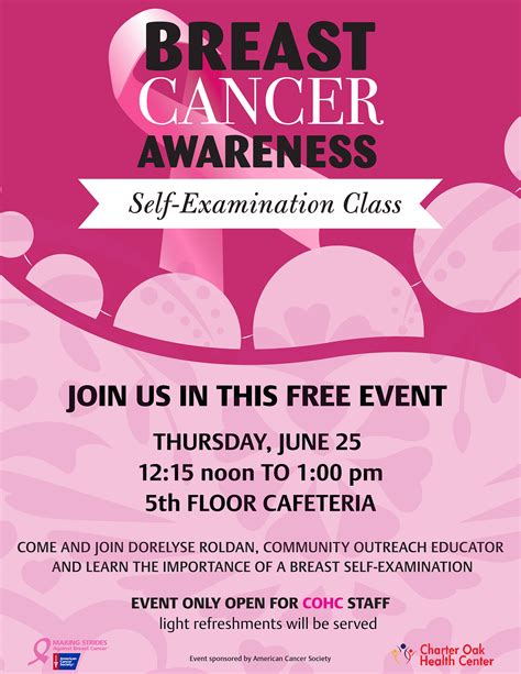 banner and flyers for Breast Cancer Awareness class on Behance