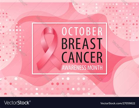 Banner for breast cancer awareness month pink Vector Image