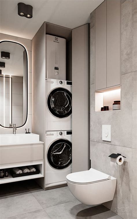Baños con lavadora y secadora en 2021 | Diseño de interiores de baño ...