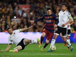 Barcelona 1 2 Valencia: Lionel Messi scores 500th career goal but side ...