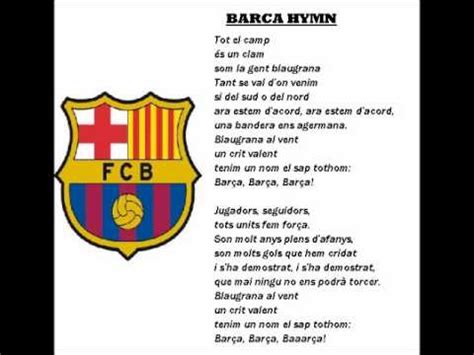 BARCELONA BARCA HYMN with lyrics   YouTube